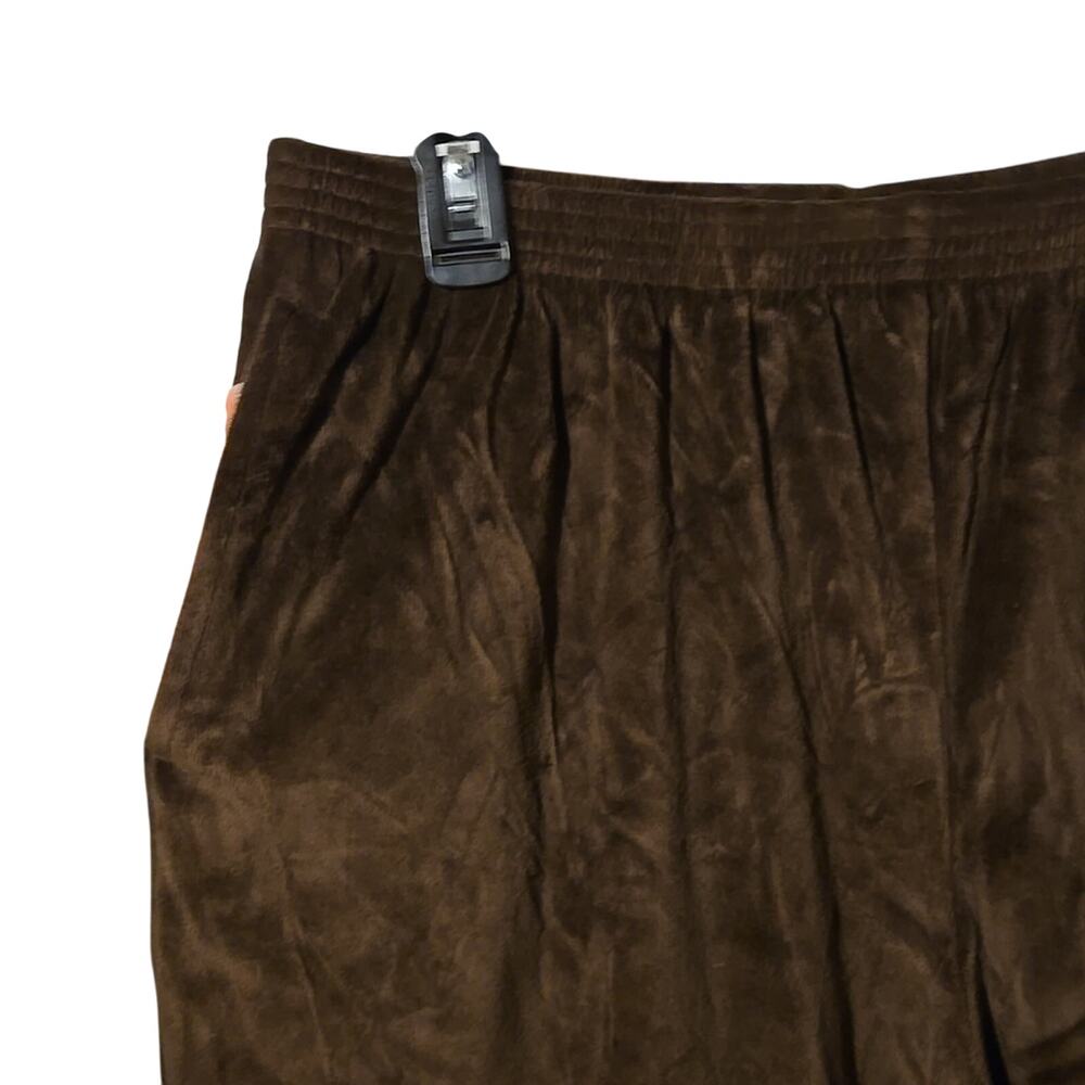 NWT Alfred Dunner 16P Dark Brown Velveteen Pull On Pants/Trousers [0179] - Picture 3 of 6